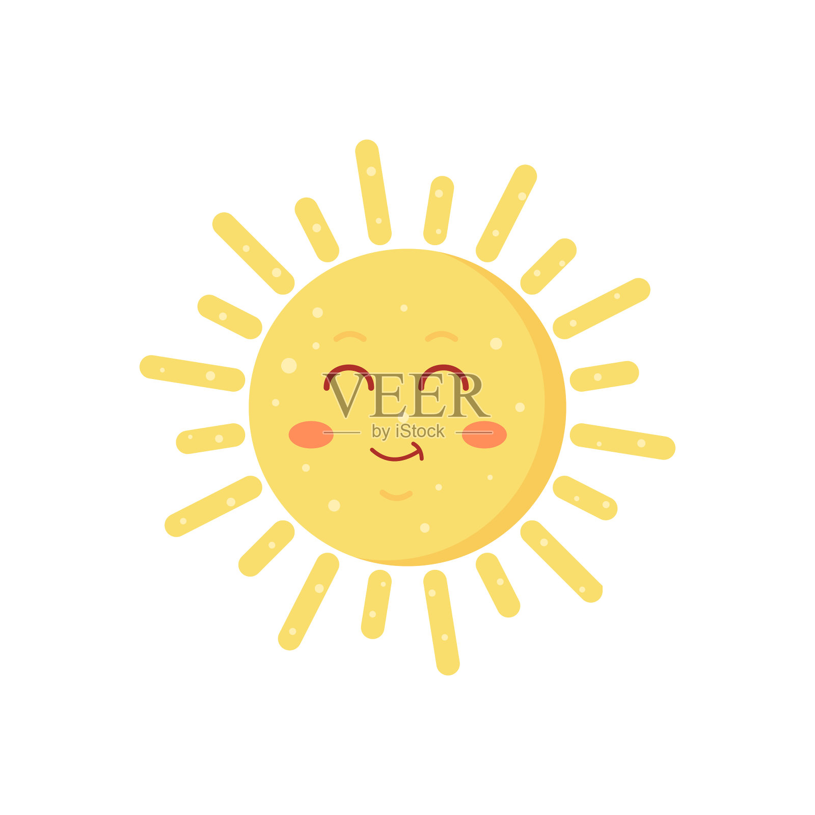 有趣的手画太阳可爱的太阳插画图片素材