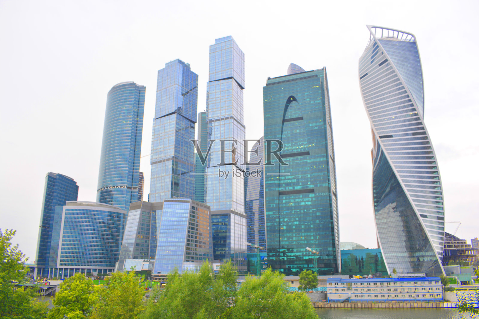 莫斯科城市-摩天大楼莫斯科国际商务中心。照片摄影图片