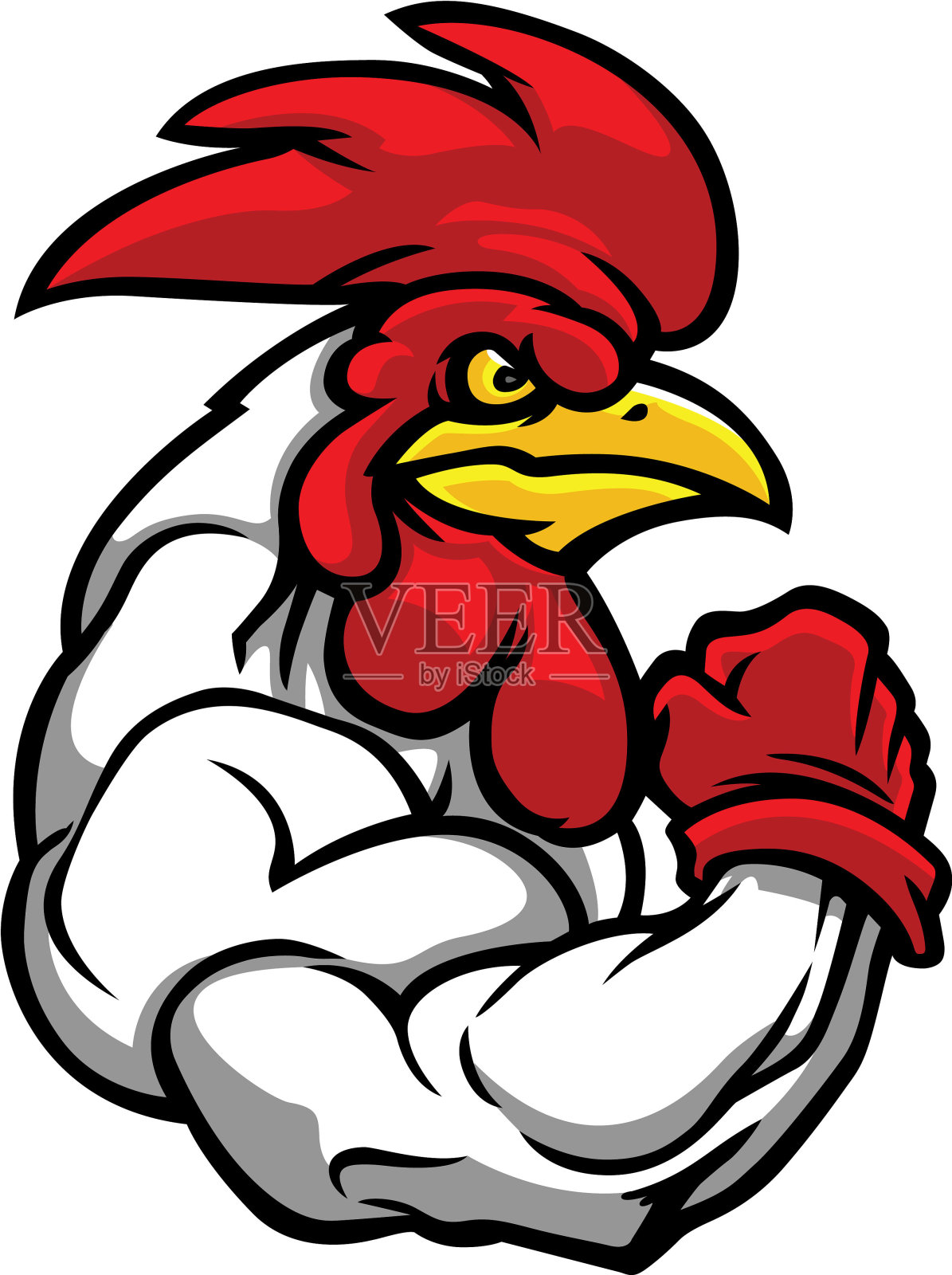 公鸡战斗机插画图片素材