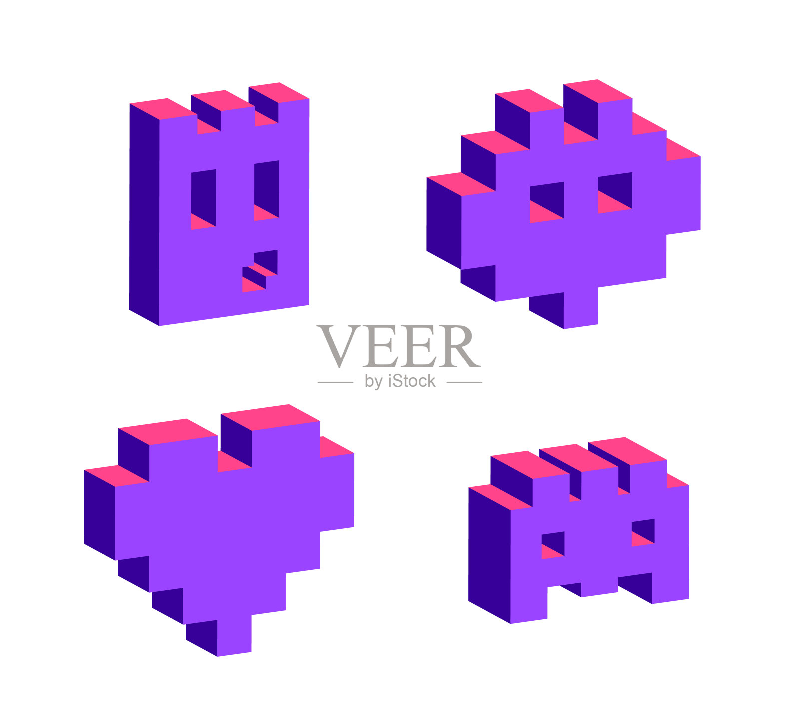 像素图标集插画图片素材