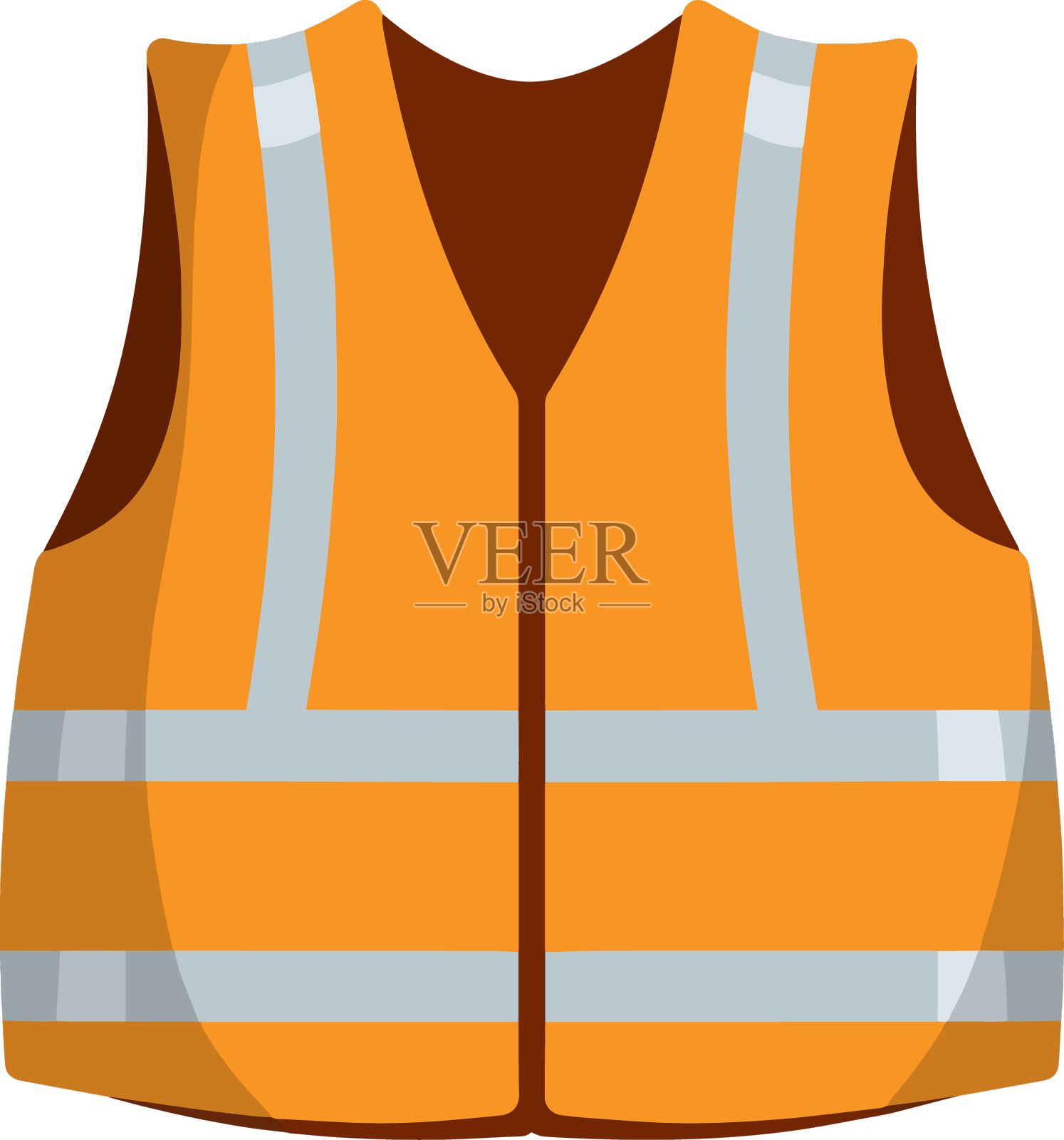 带条纹的橙色工作服设计元素图片