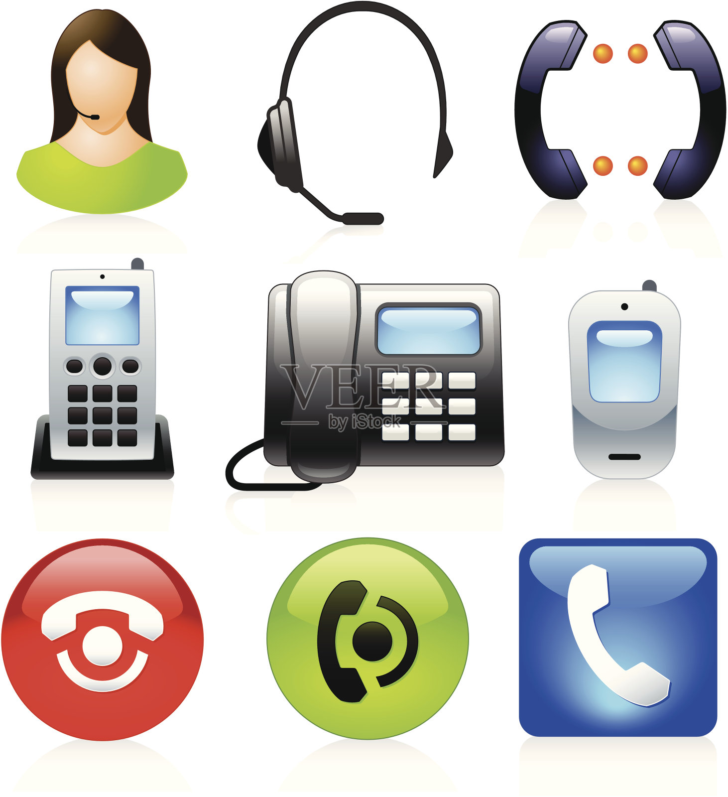 电话图标-多汁系列插画图片素材