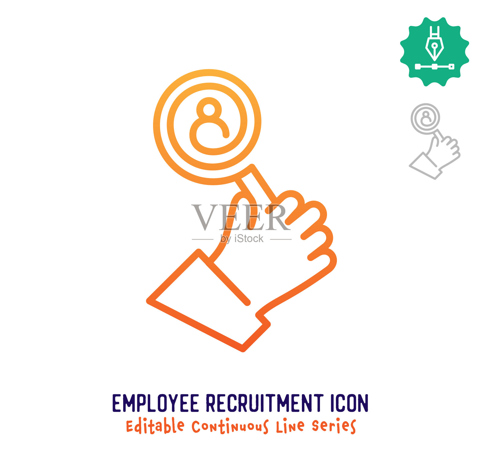 可编辑笔画线插画图片素材