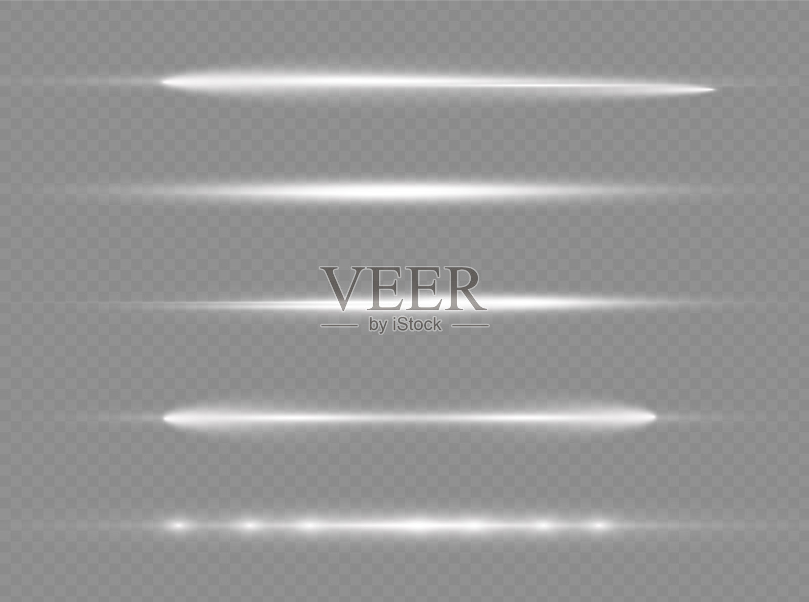 水平光线射出白色的水平线插画图片素材