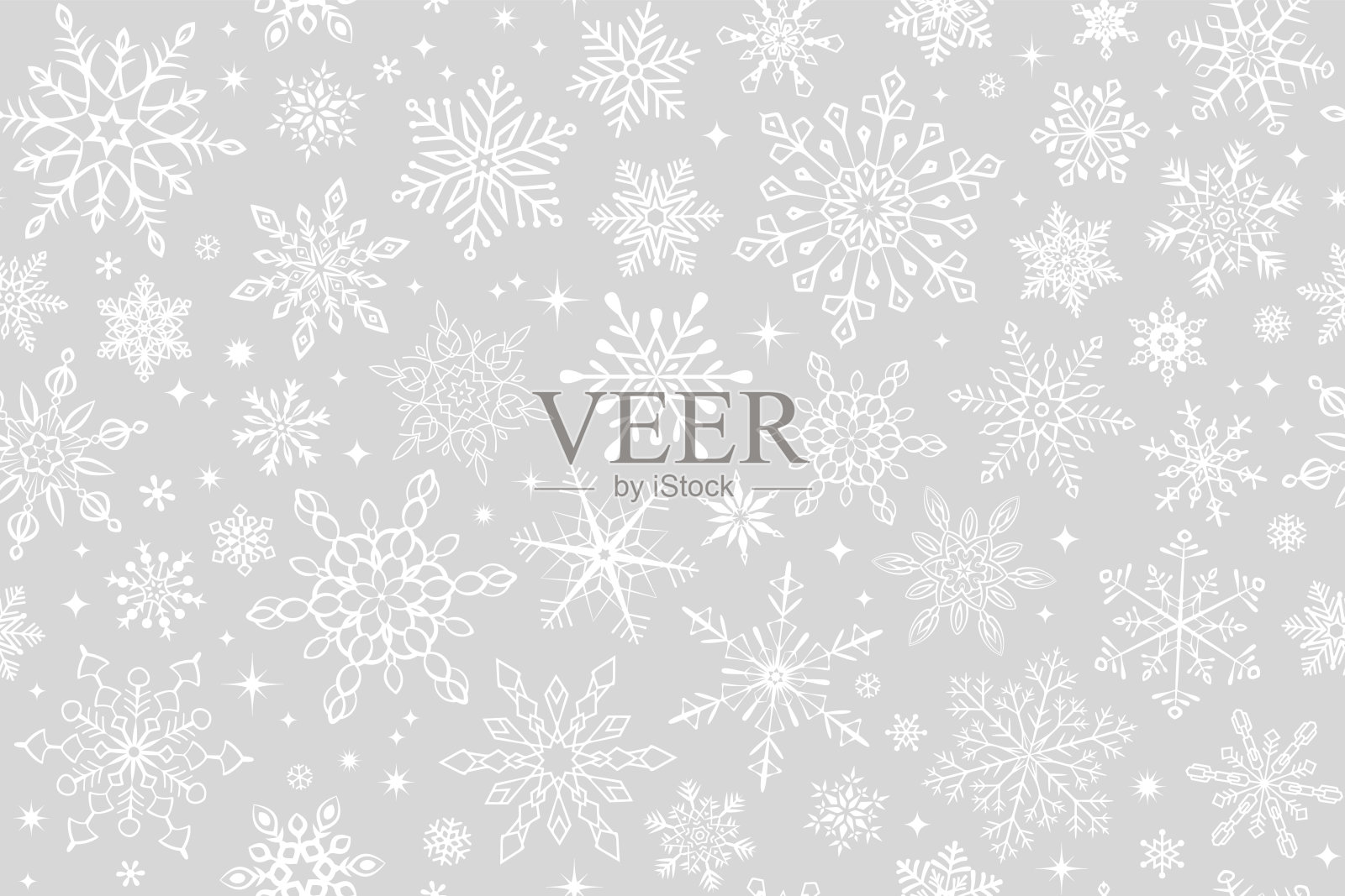 无缝的雪花背景插画图片素材