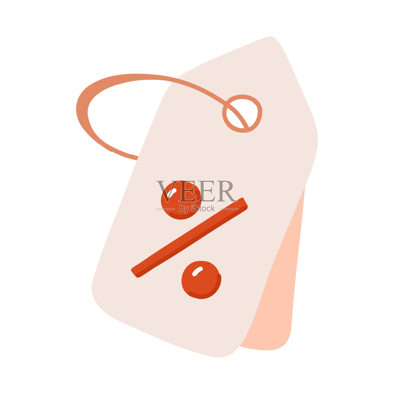 折扣卡通风格图标。彩色符号矢量插图设计元素图片