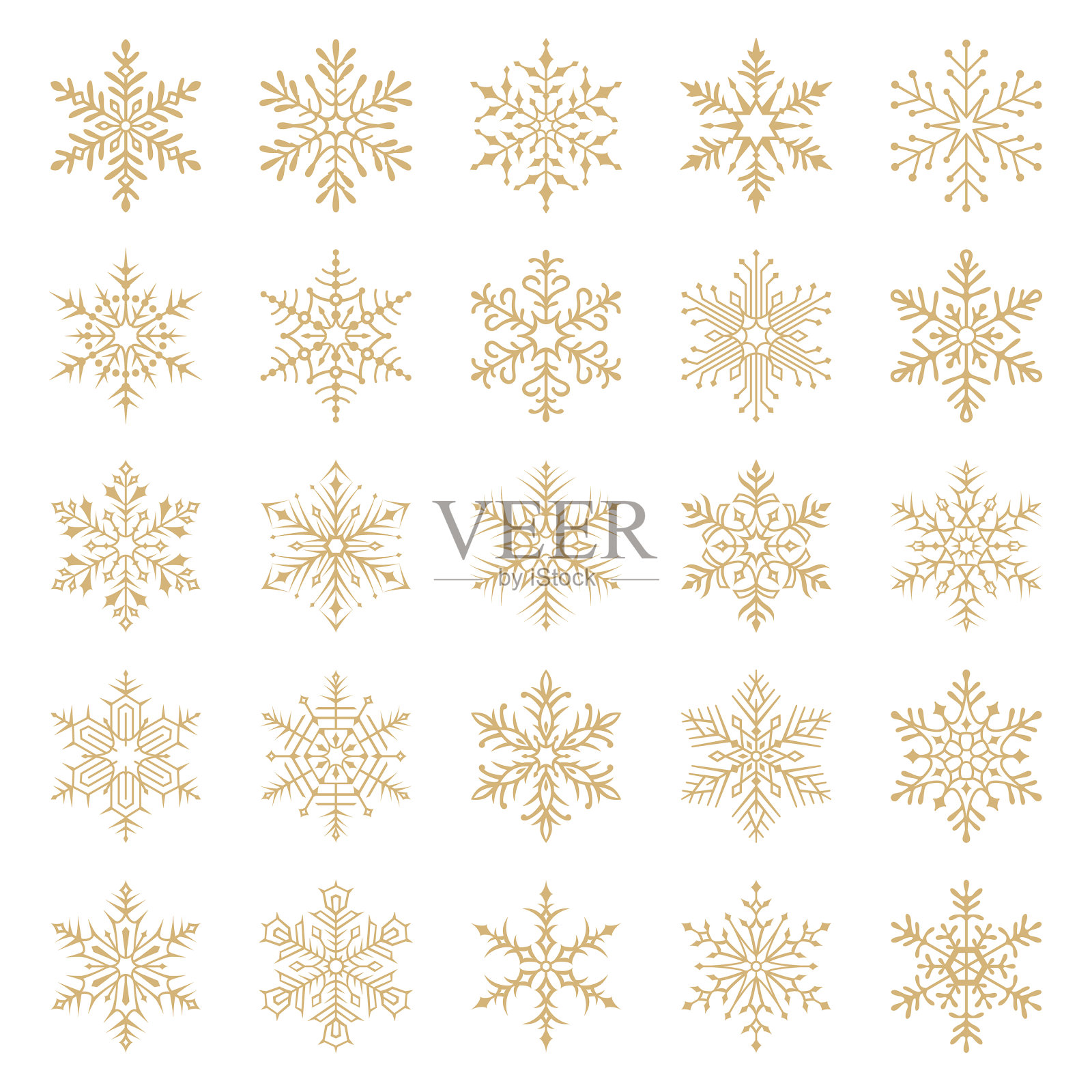 雪花插画图片素材