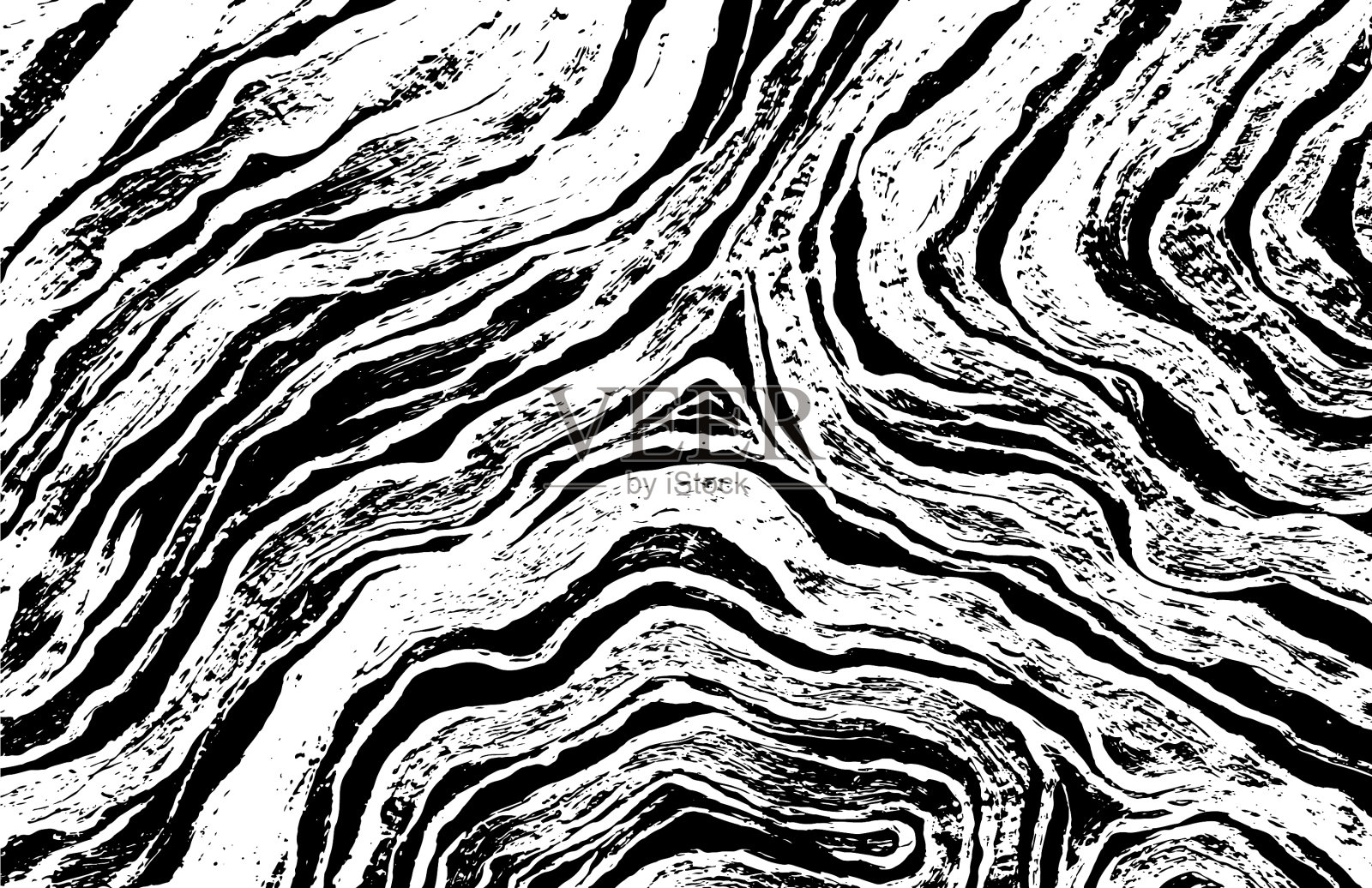 黑色和白色抽象波浪垃圾图案插画图片素材