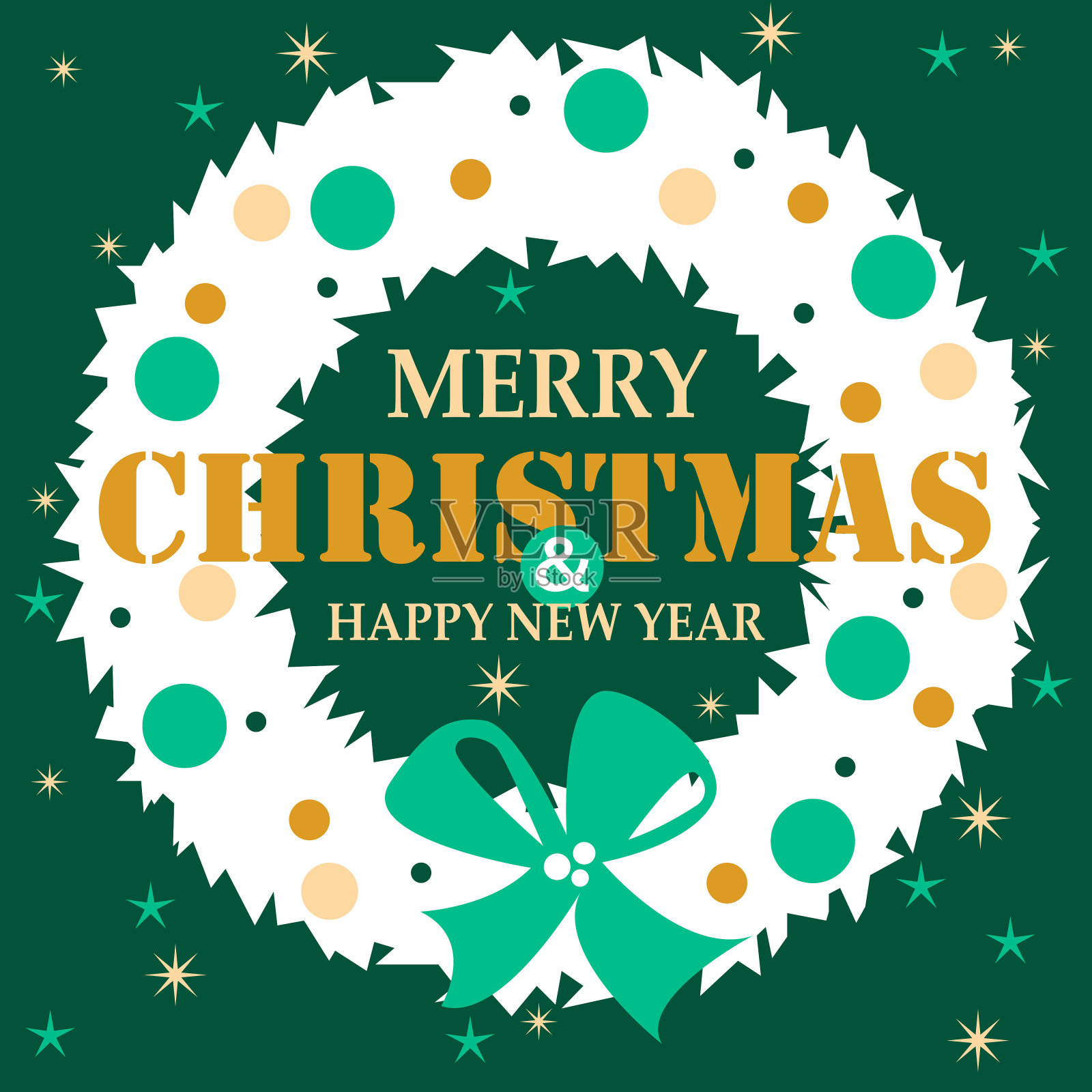 圣诞花环插画图片素材