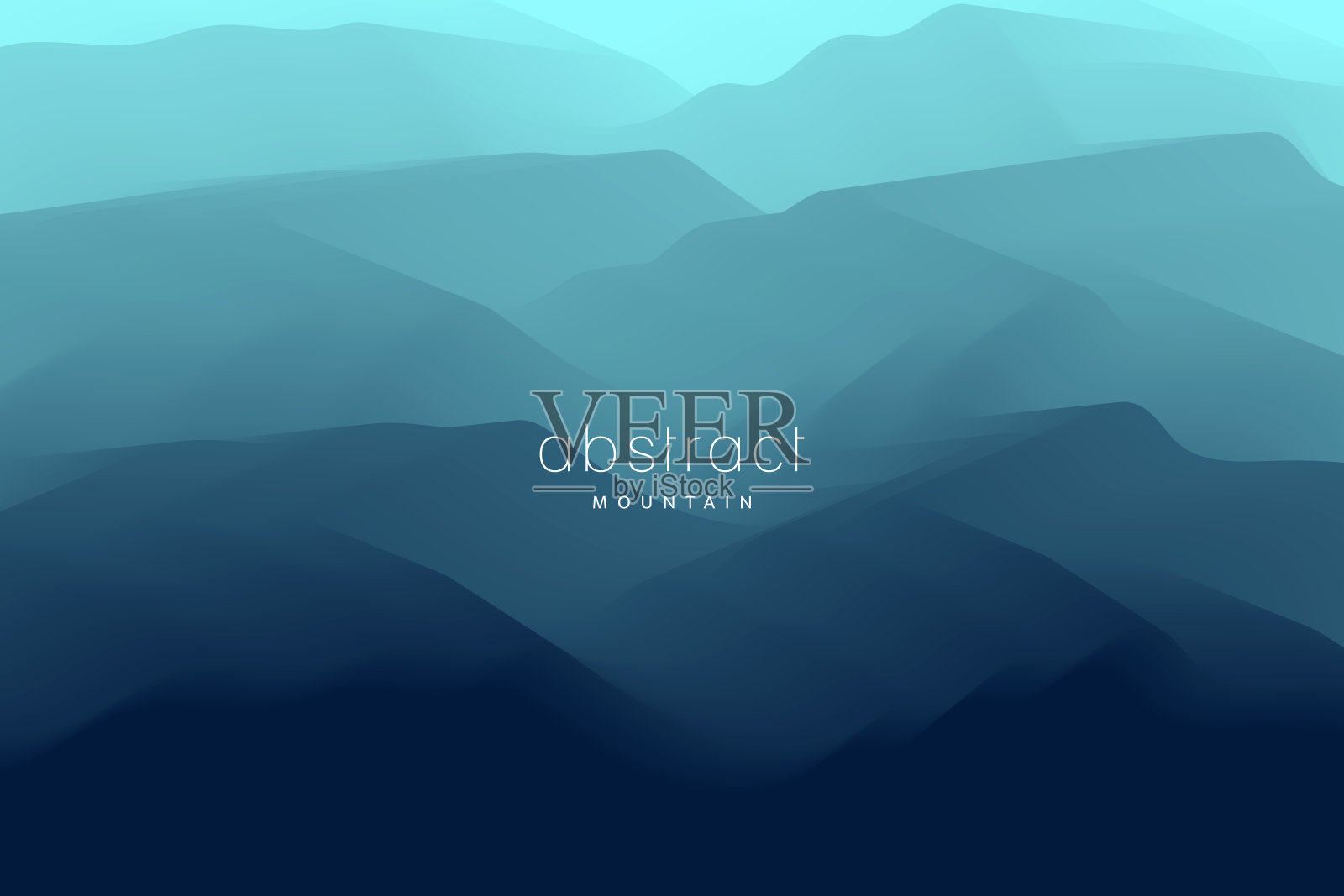 山的风景。多山的地形。插画图片素材