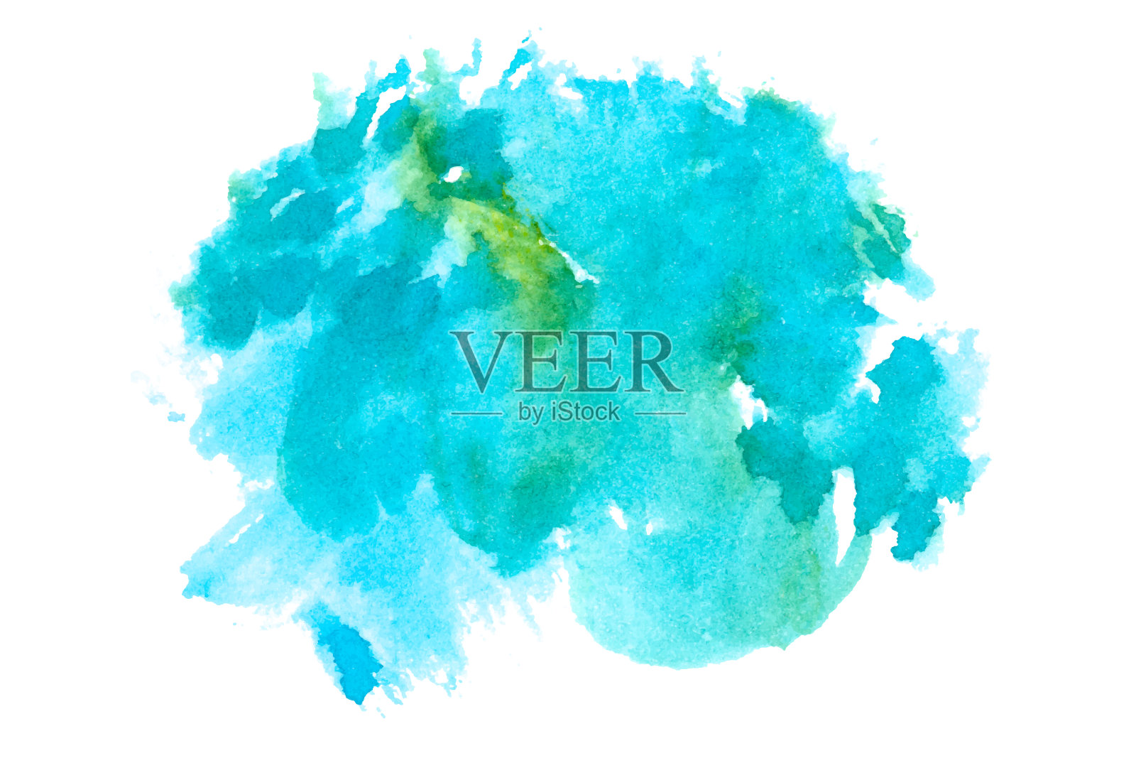 手绘水彩染色剂。插画图片素材