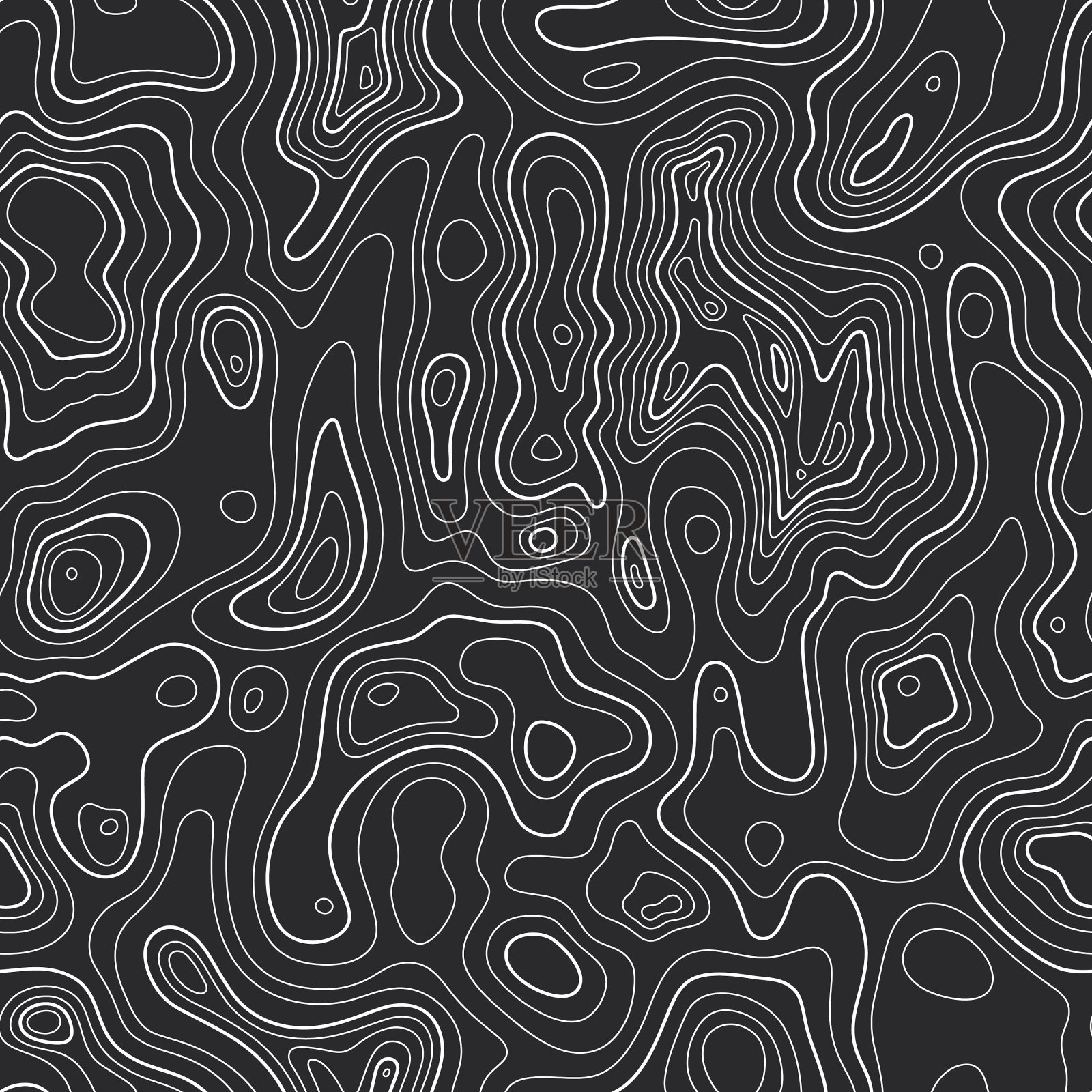 无缝地形等高线插画图片素材