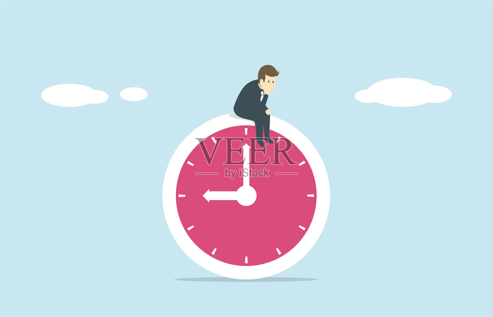 焦虑插画图片素材