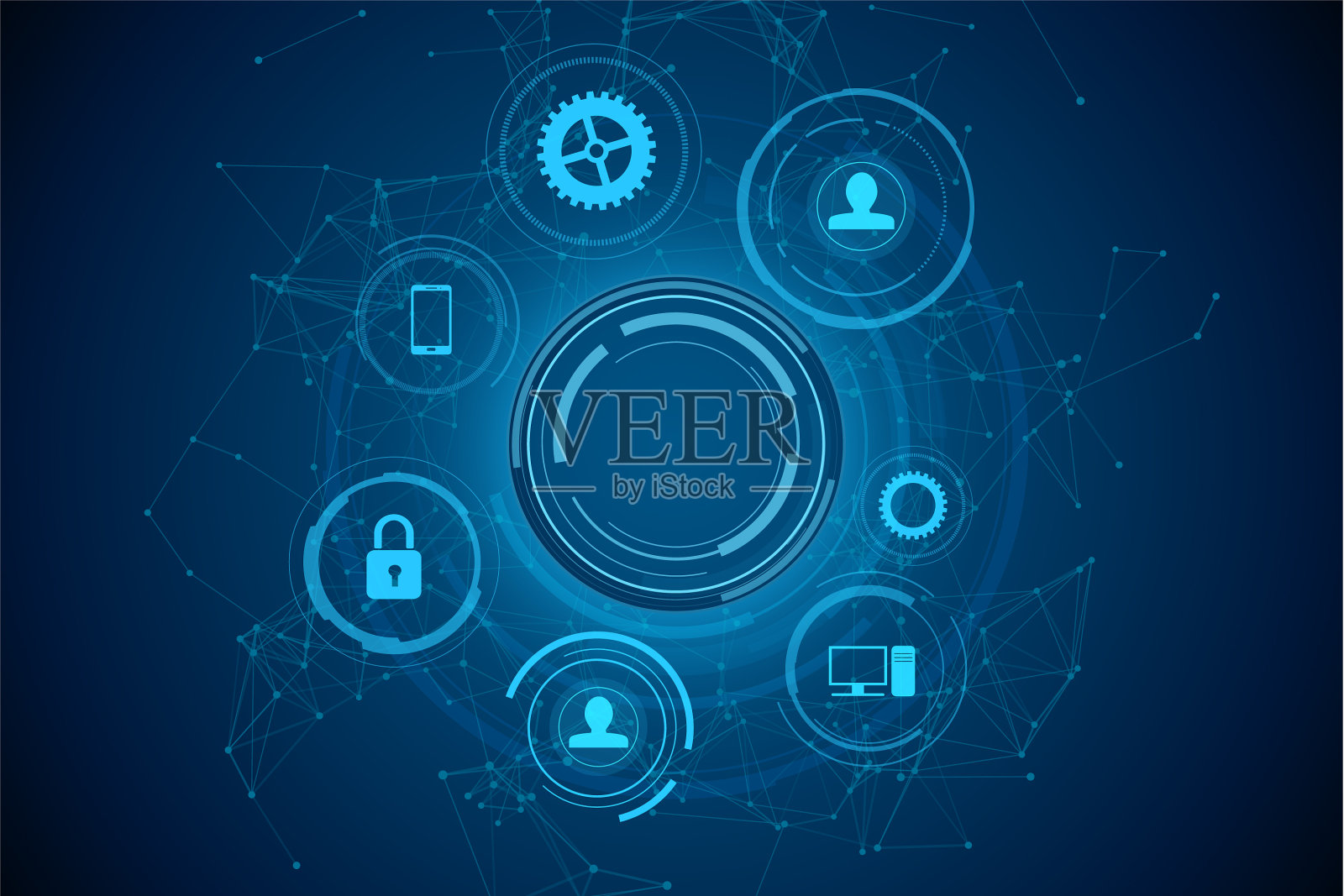 抽象的技术背景插画图片素材