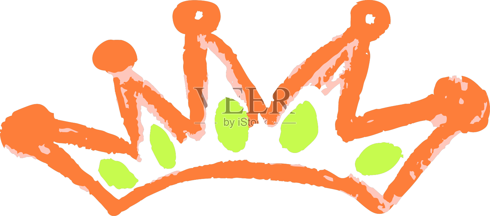 图标在手绘风格的蜡笔画设计元素图片