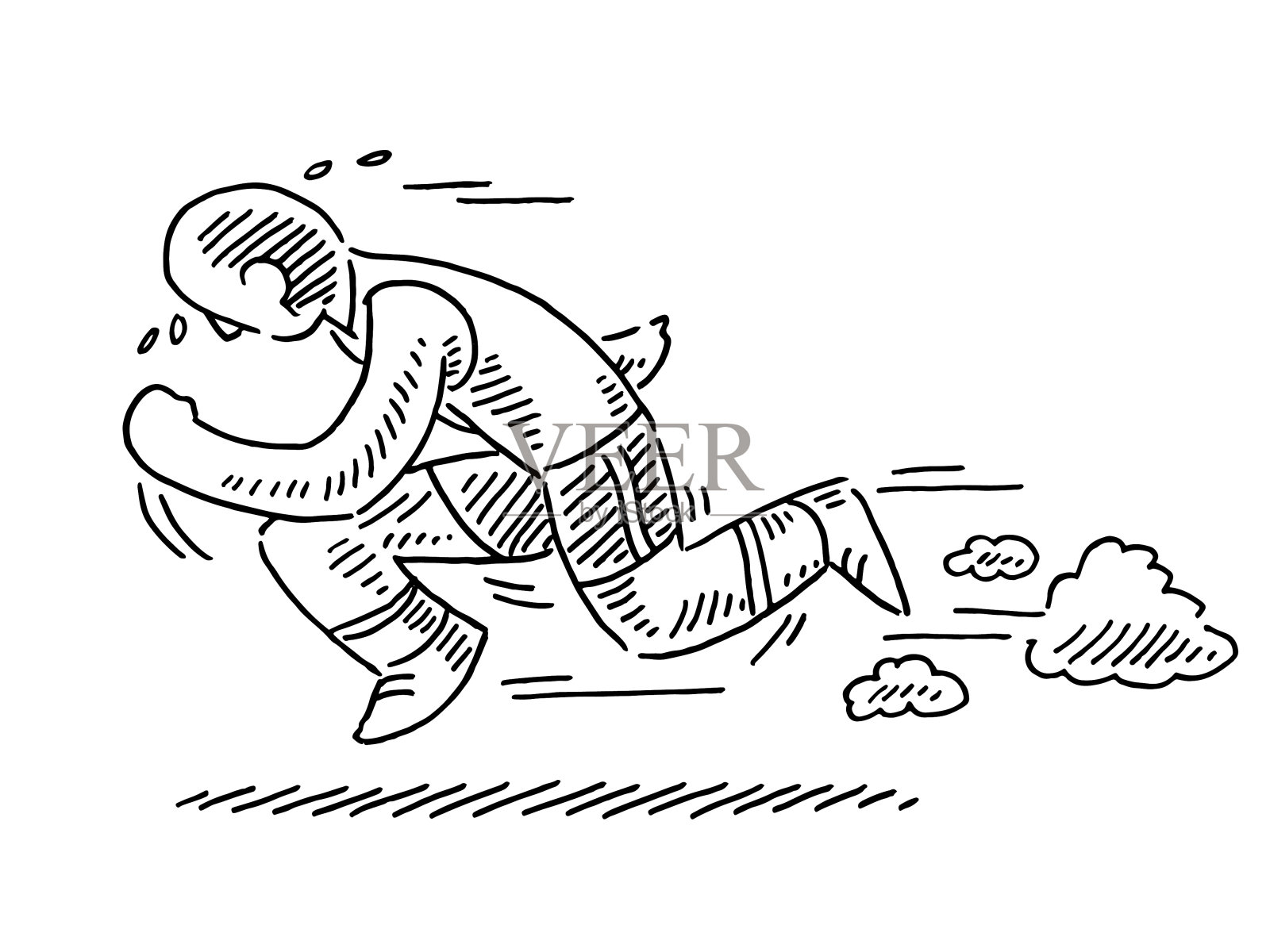 田径人形跑者绘画插画图片素材