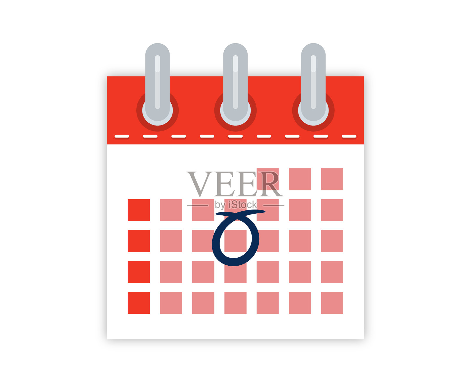 日历月计数标记的日子在预期插画图片素材