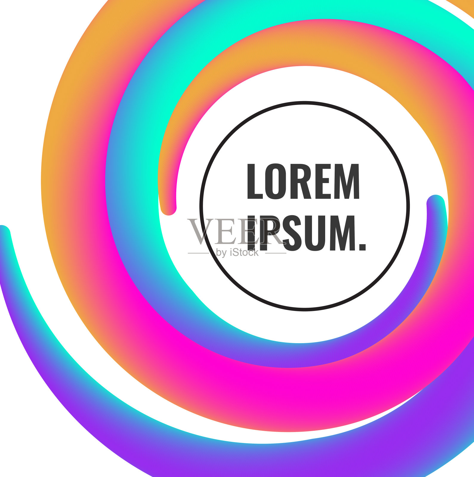 色彩斑斓的漩涡插画图片素材