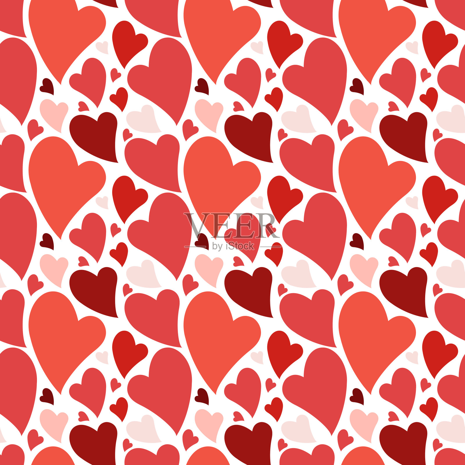 心无缝模式插画图片素材