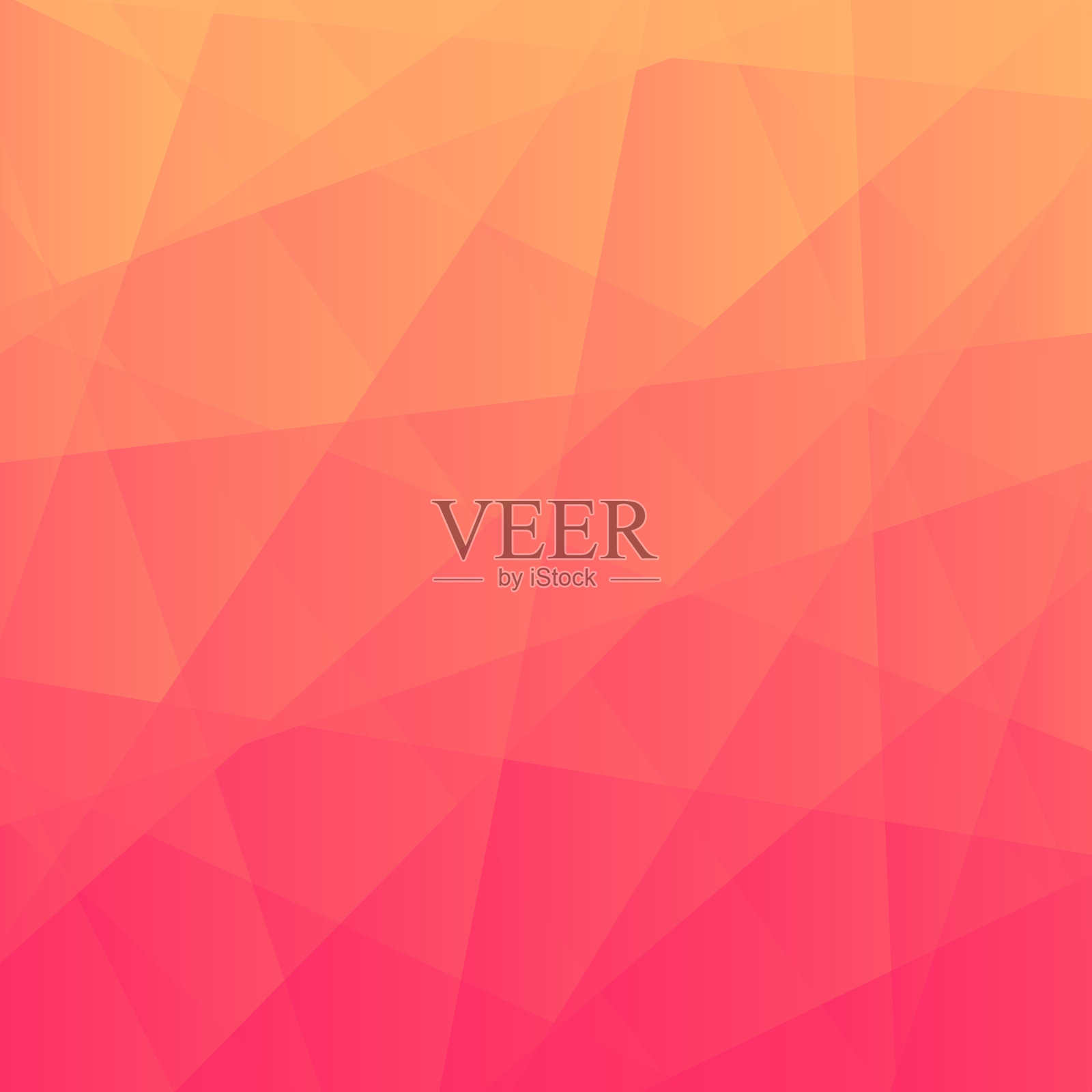 抽象几何背景-多边形马赛克与红色梯度插画图片素材