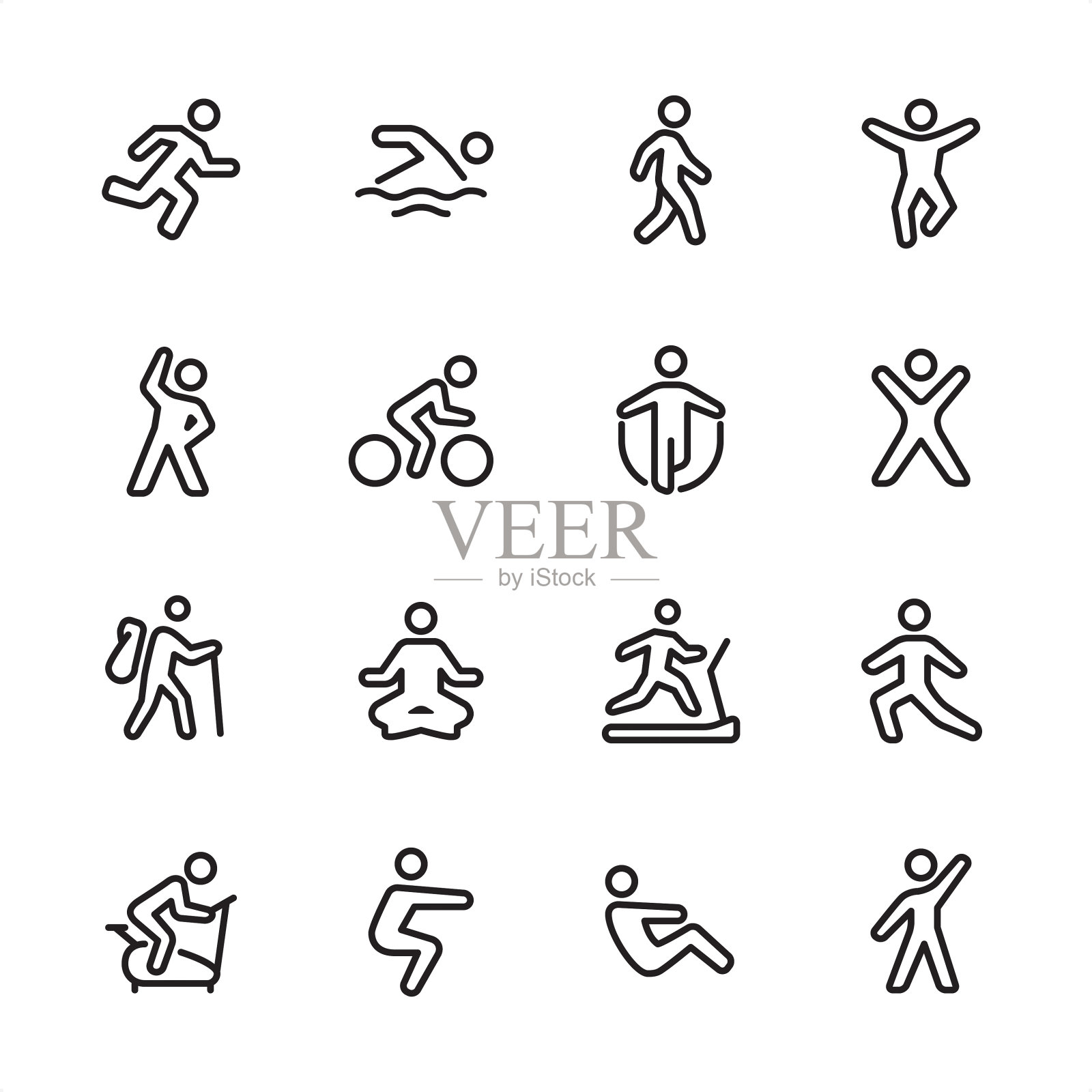 运动和健身-大纲图标设置图标素材