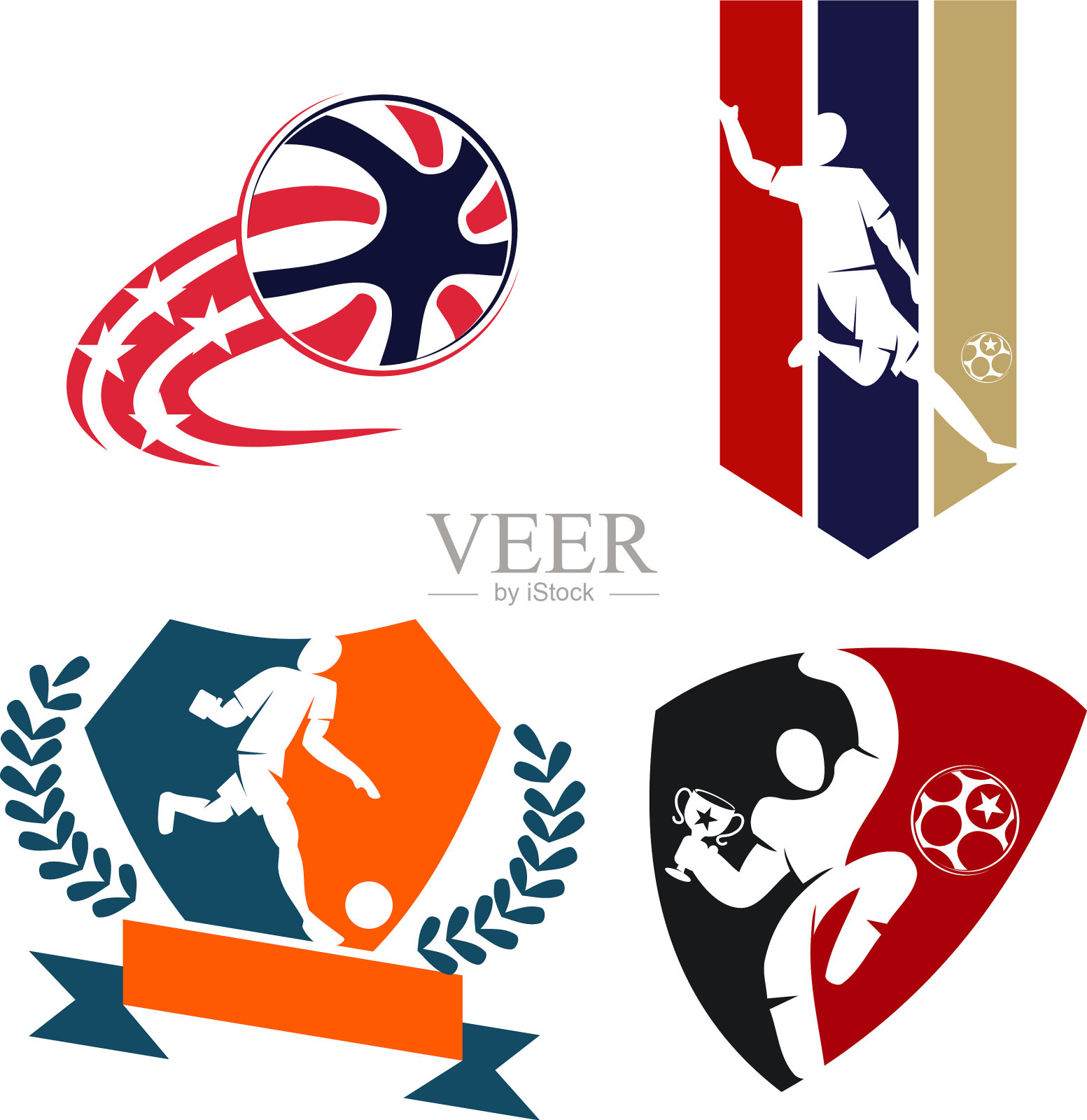 足球徽章标志设计模板运动插画图片素材