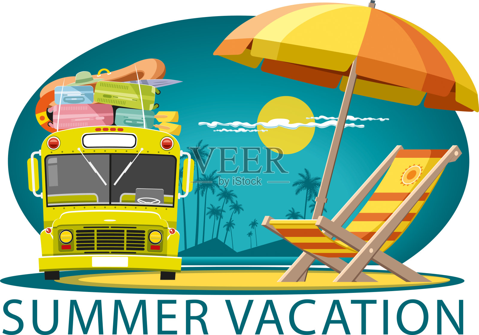 暑假插画图片素材