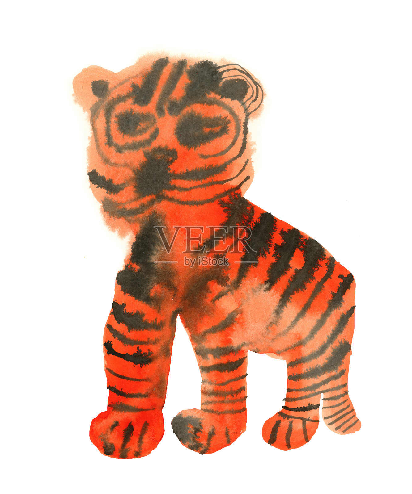 老虎插画图片素材