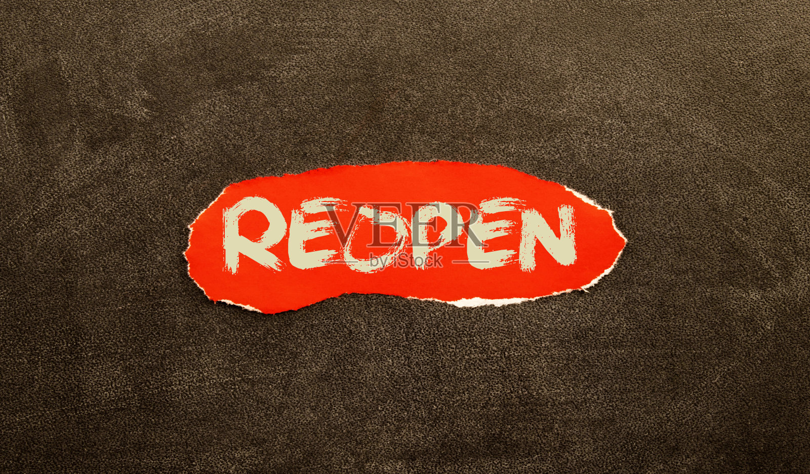 白纸上写着“重新开放”的字样照片摄影图片