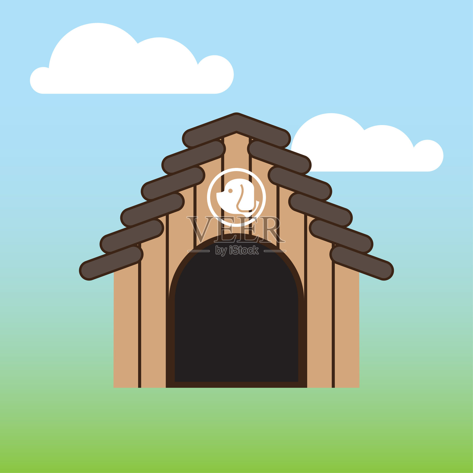 狗屋插画图片素材