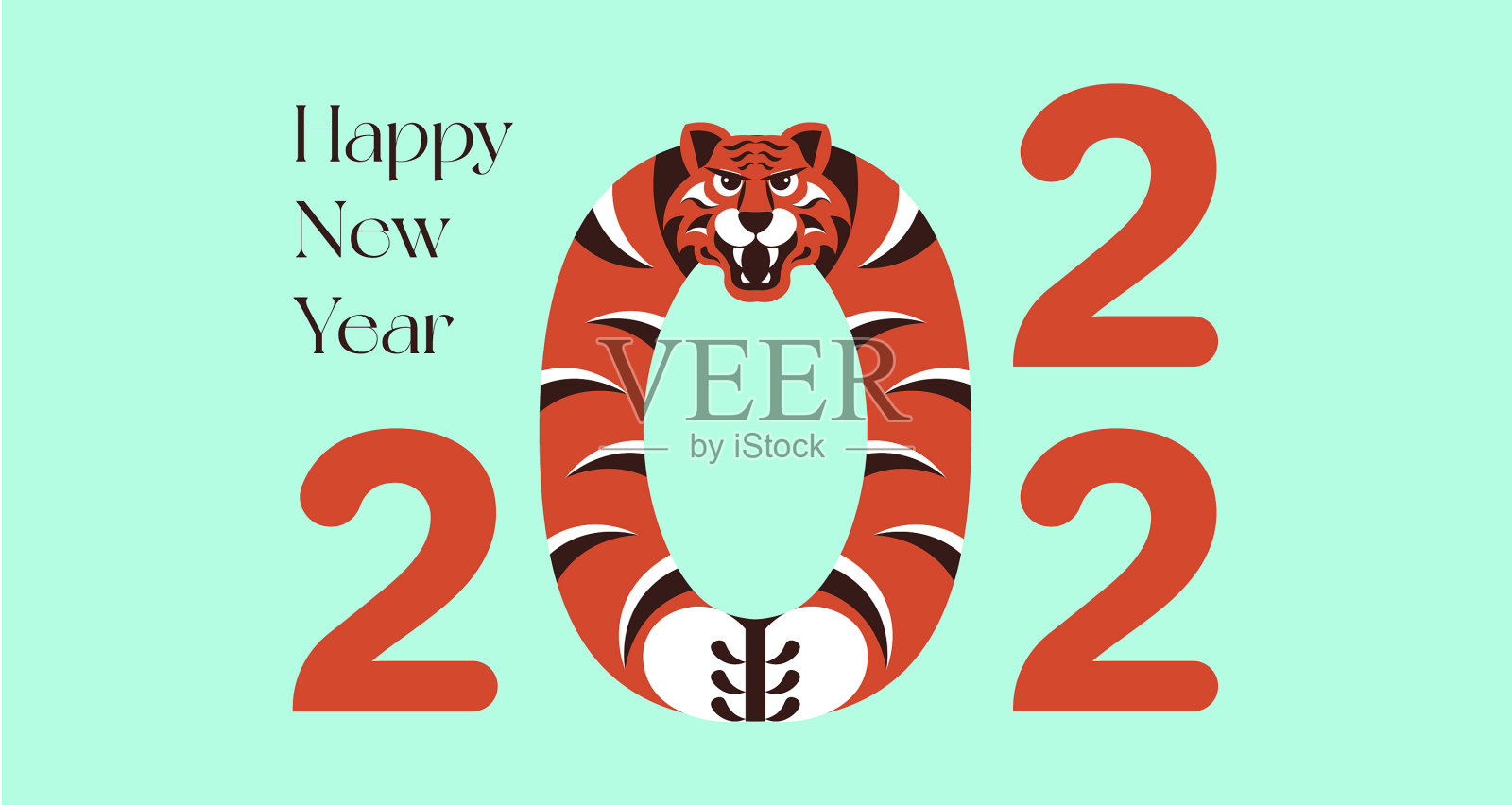 2022贺卡或邀请横幅用插画图片素材