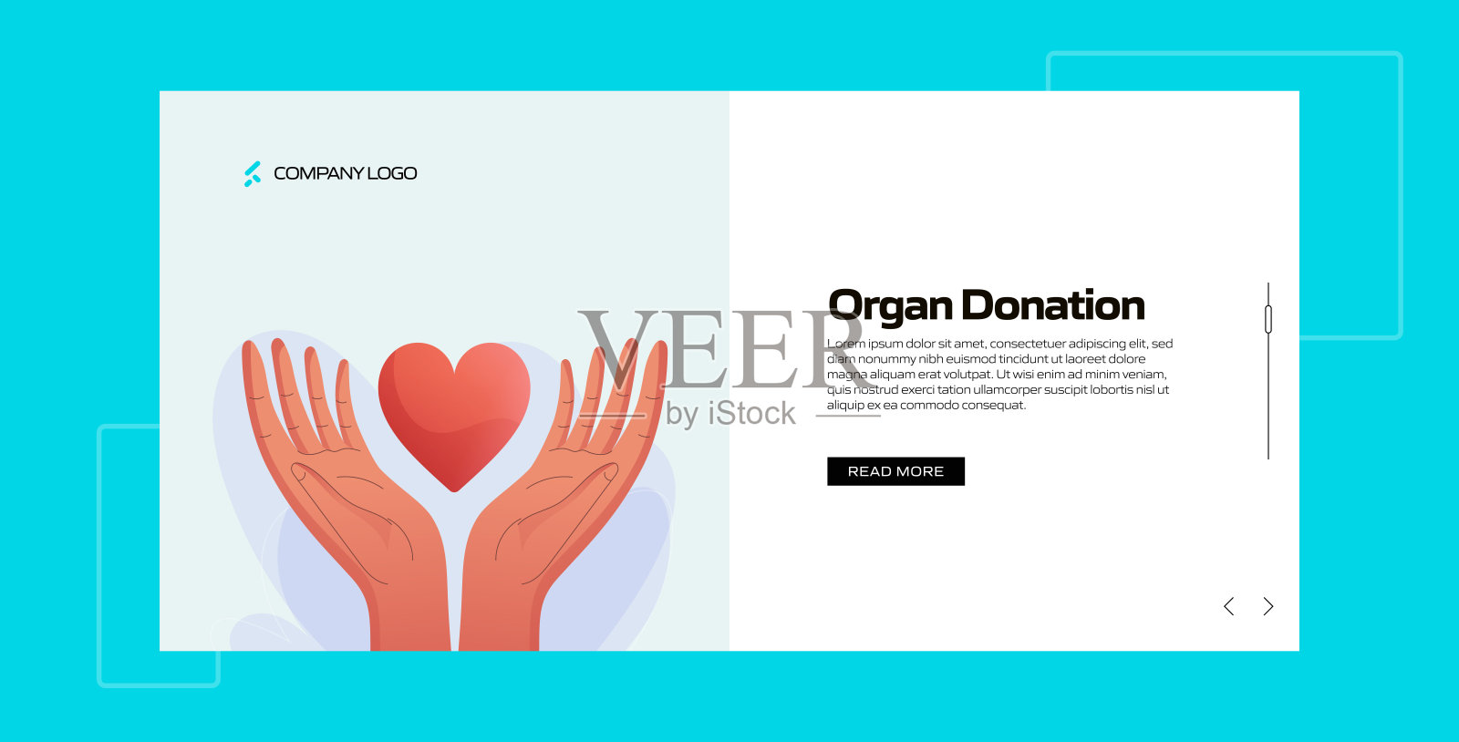 器官捐献概念矢量插图网站横幅，广告和营销材料，在线广告，商业展示等。插画图片素材