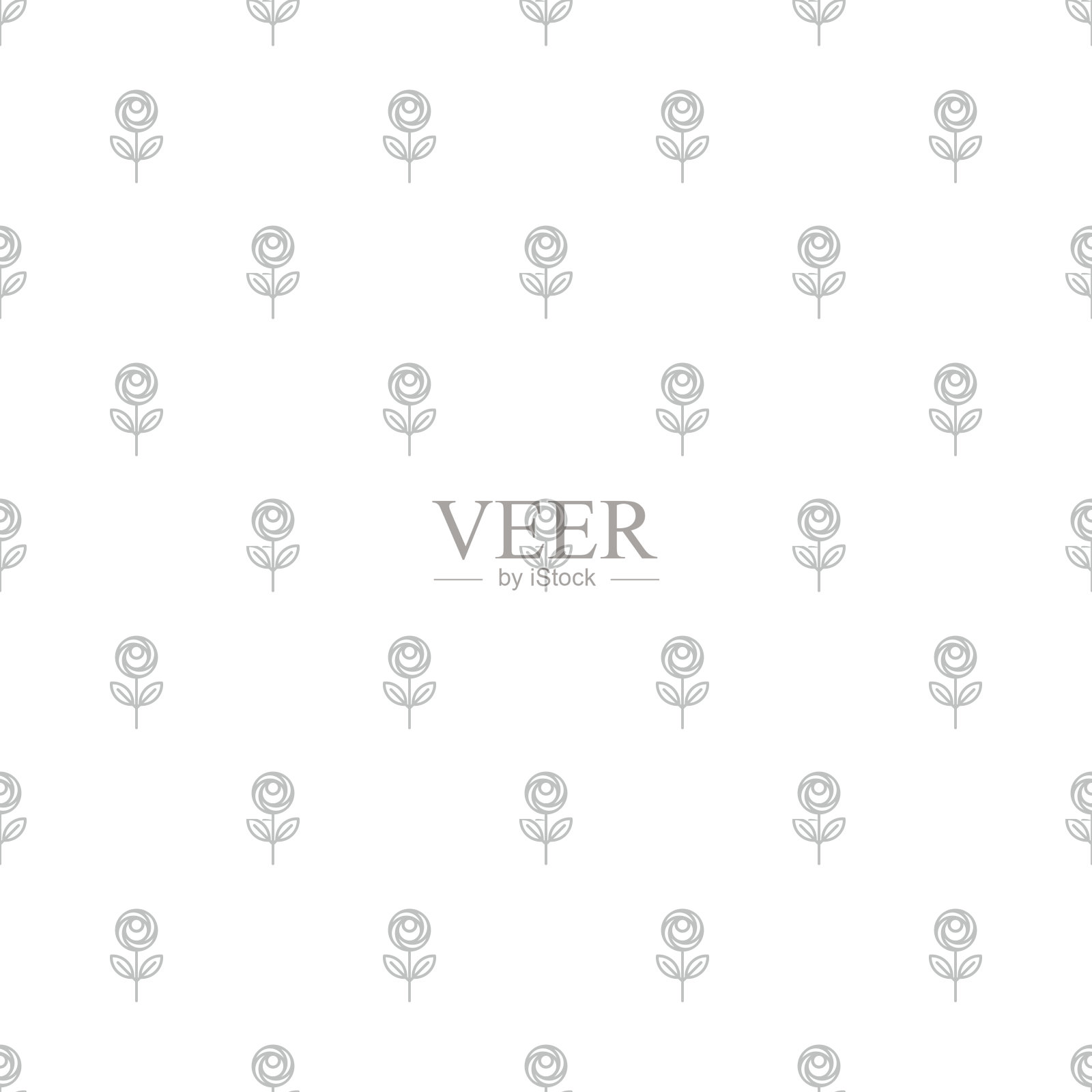 玫瑰无缝模式插画图片素材