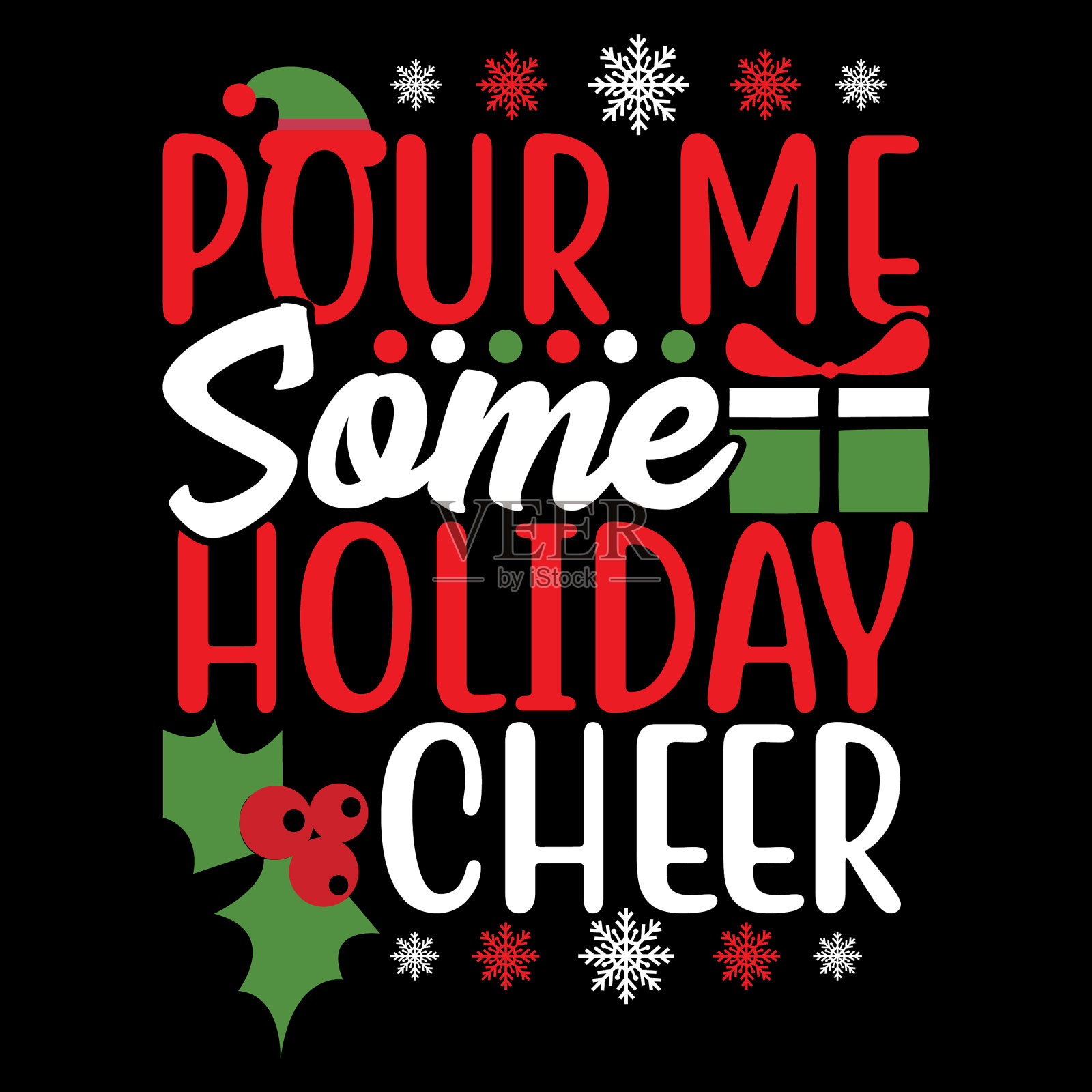 给我点节日快乐给我点礼物插画图片素材