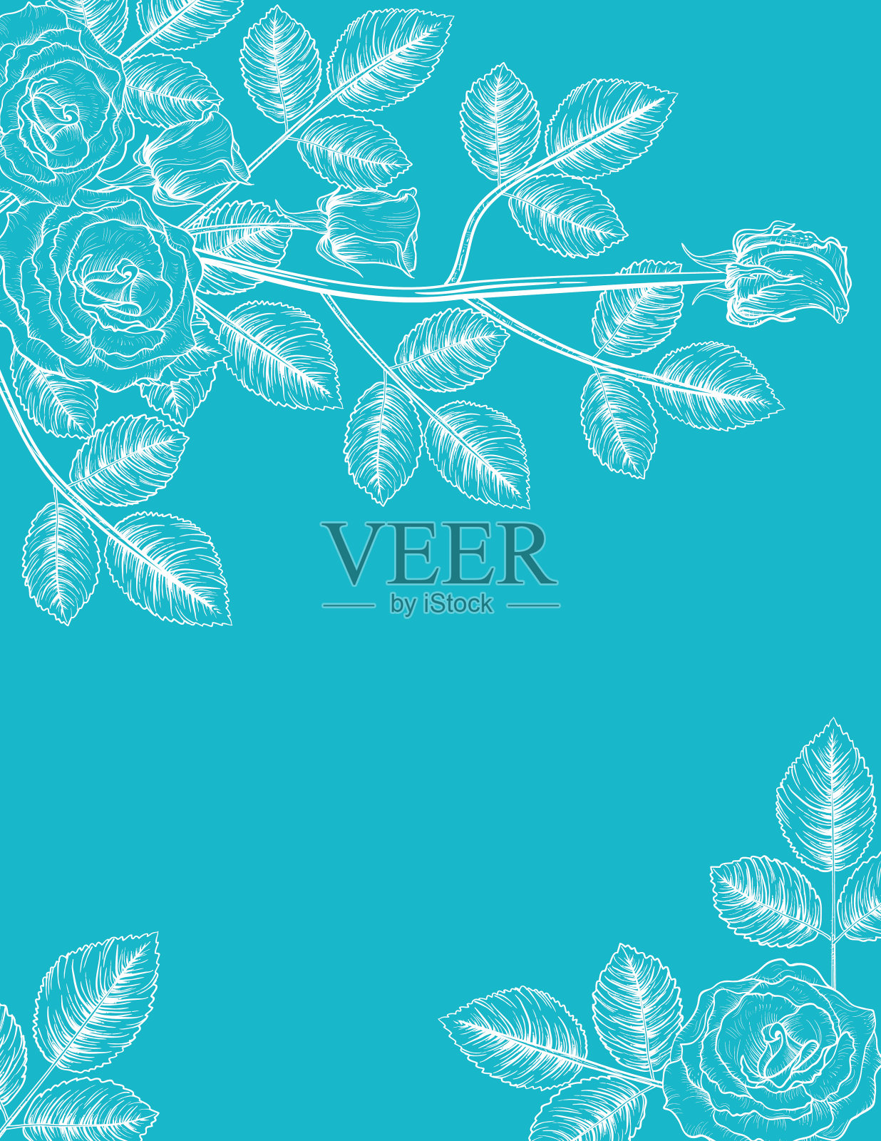 植物花卉绘画卡片插画图片素材