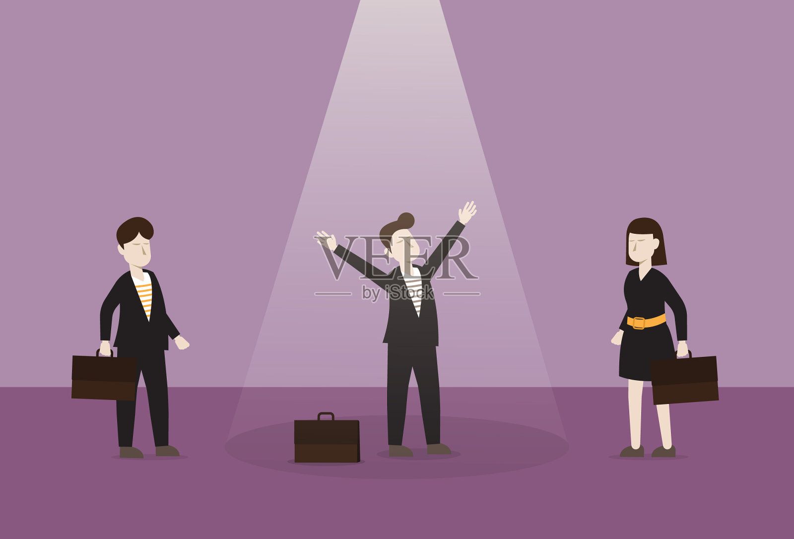 商人得到工作插画图片素材