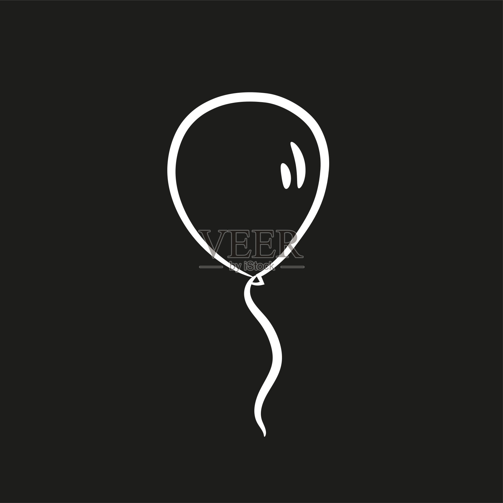 气球艺术线条插画图片素材