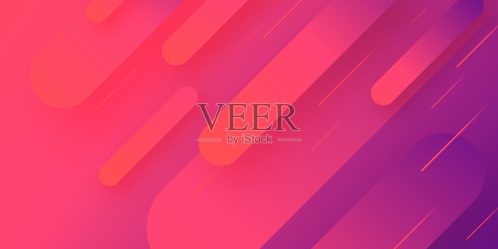 抽象设计与几何形状-时尚的粉色梯度插画图片素材