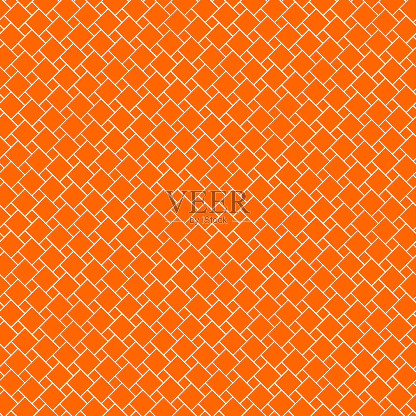 抽象无缝背景图案-橙色壁纸-矢量插图插画图片素材