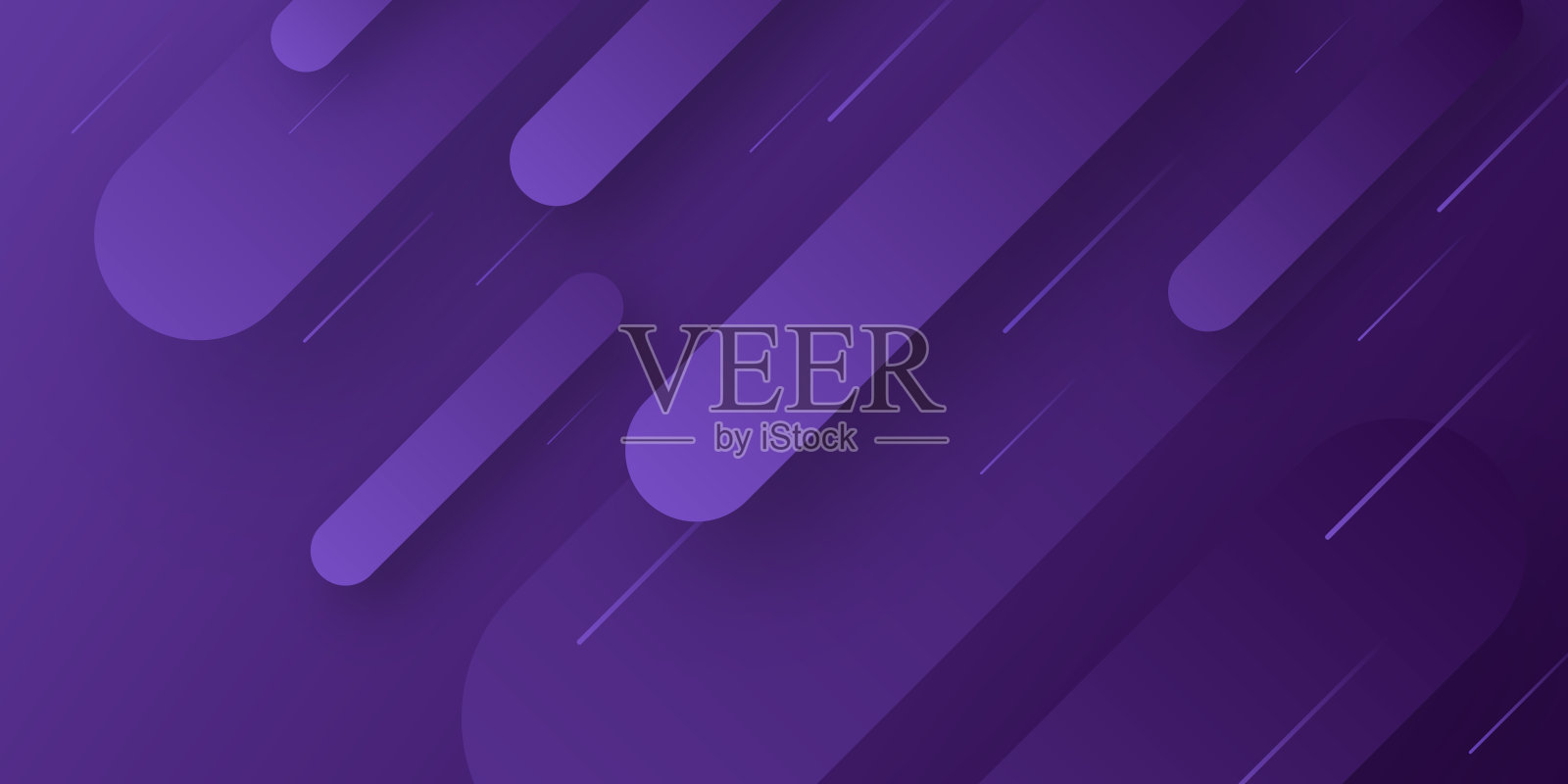 抽象设计与几何形状-时髦的紫色梯度插画图片素材