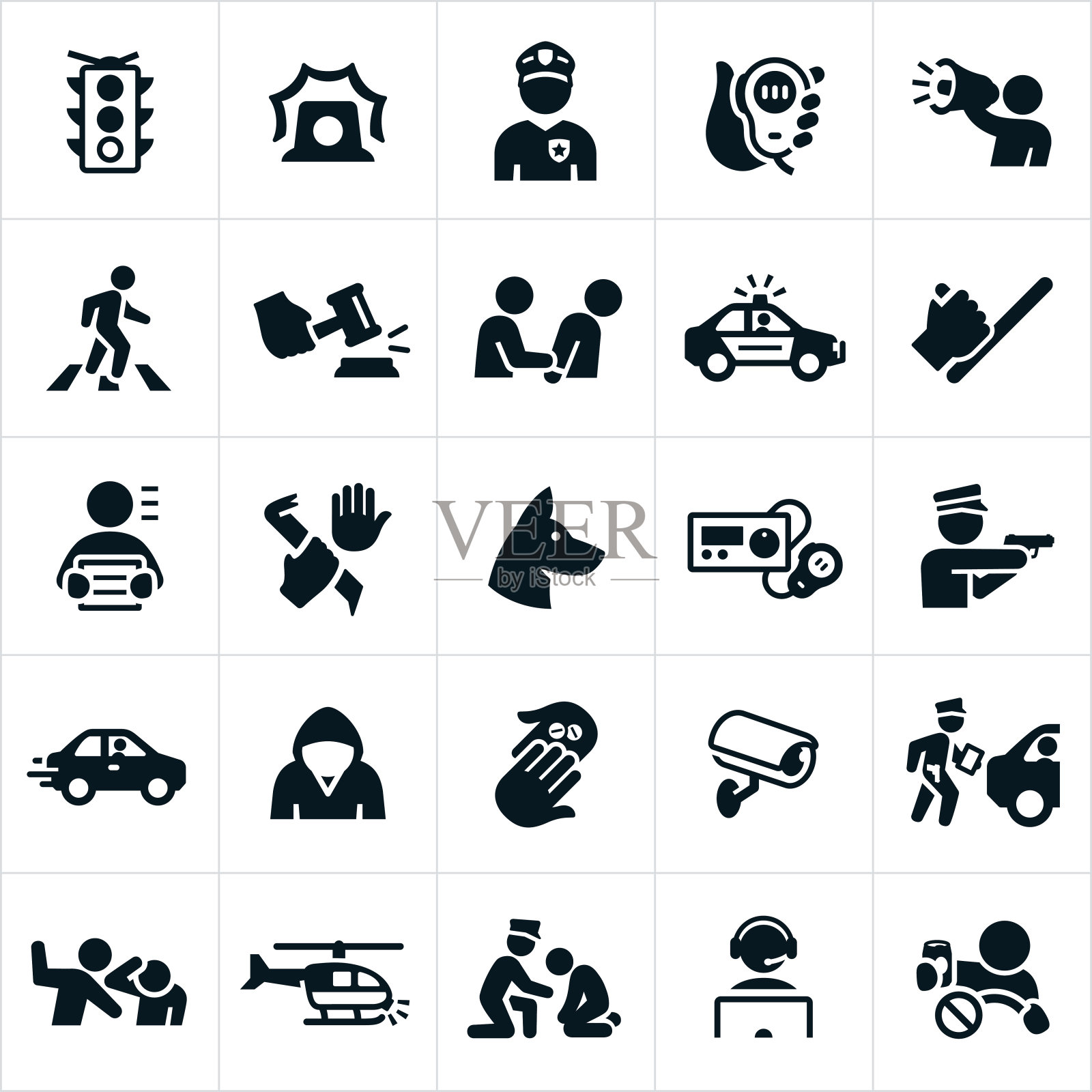 执法的图标插画图片素材