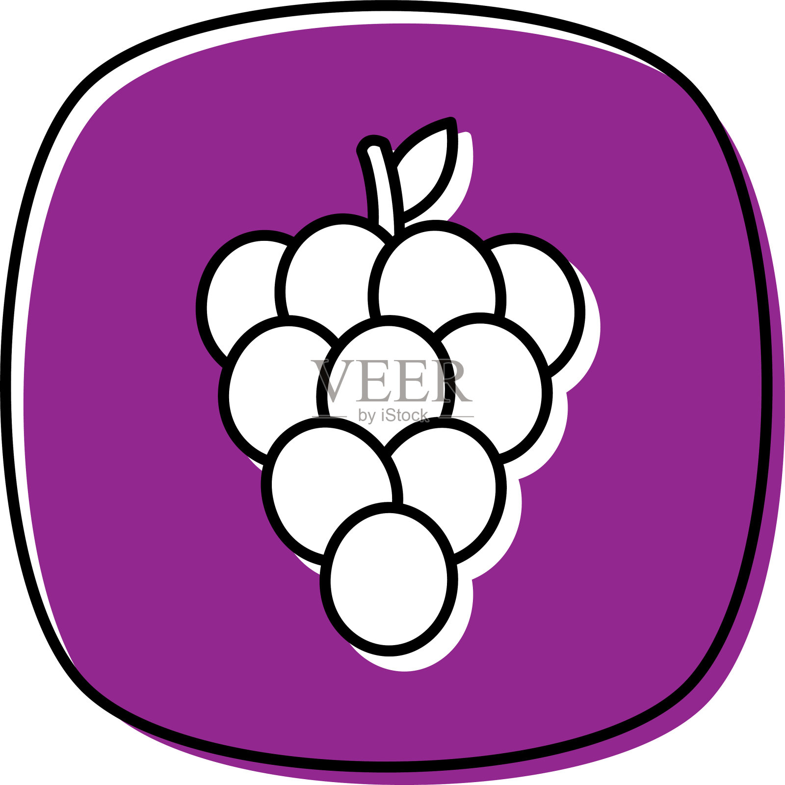 葡萄涂鸦2插画图片素材