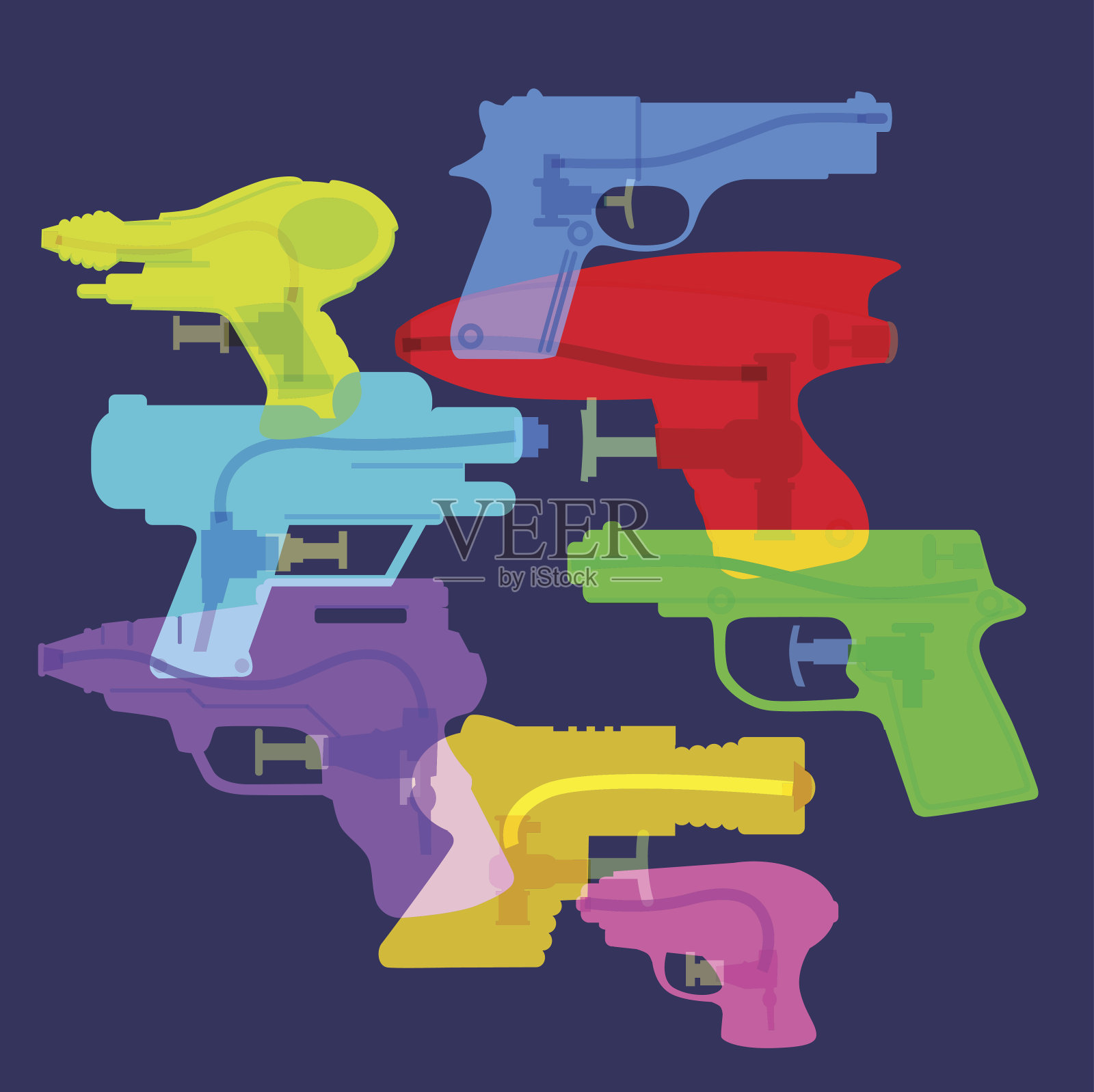 水枪或喷水器设计元素图片