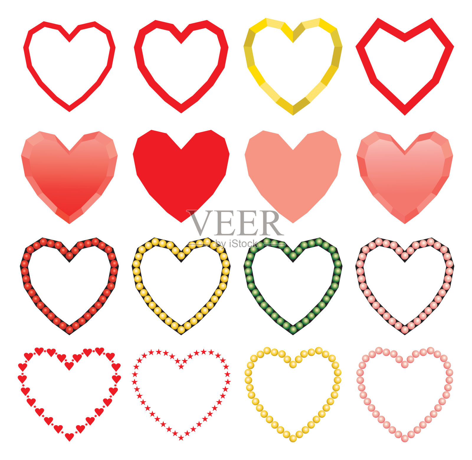 心的形状插画图片素材