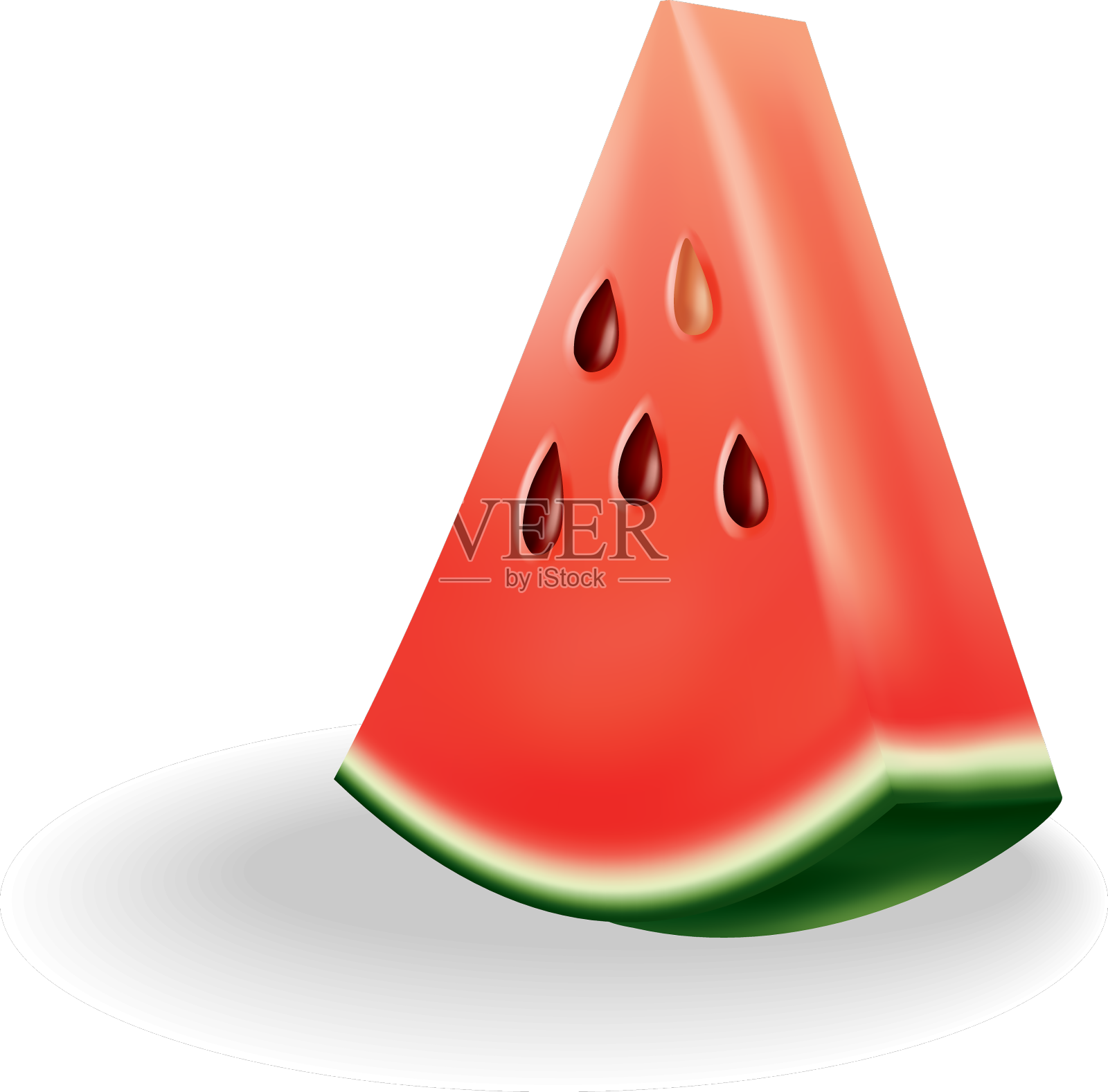 西瓜天然甜食品的标志成熟的红色设计元素图片