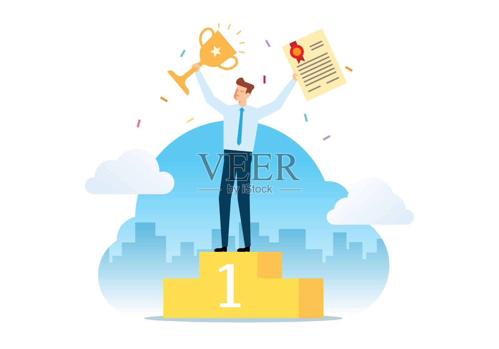 赢家插画图片素材