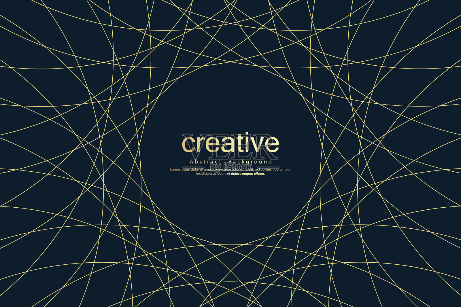 圆优雅的背景与闪亮的线条科技插画图片素材