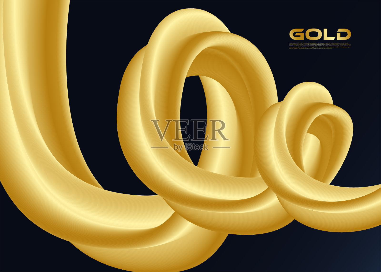 混合金色渐变形状背景，液体现代背景，流动抽象几何形状插画图片素材