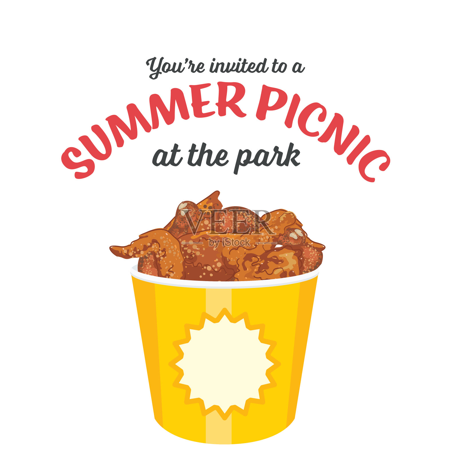 BBQ元素在白色插画图片素材