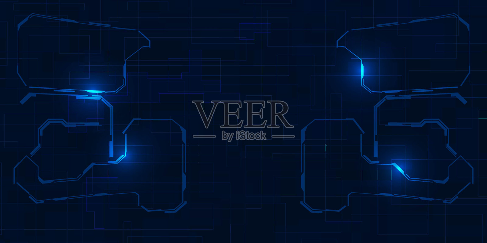 矢量插图的数字连接和通信概念。未来的数字技术艺术品和背景。插画图片素材